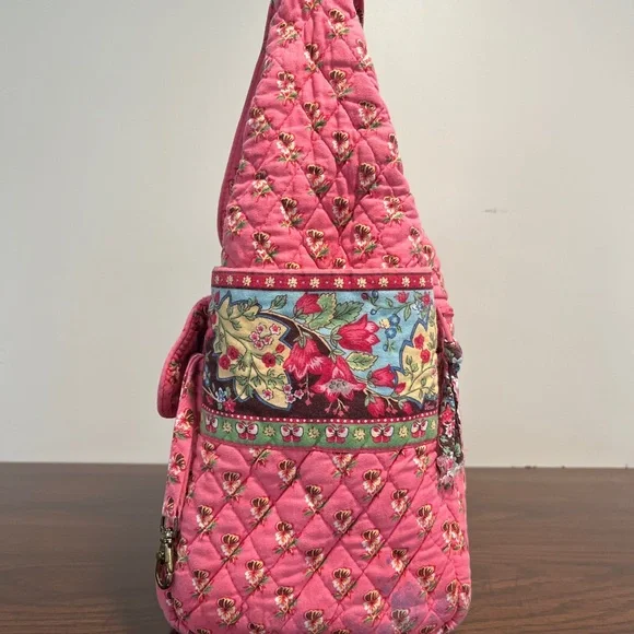 Vera Bradley Pink Pansy small messenger bag - Picture 9 of 11
